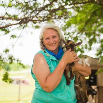 Nancy Blanchard of Coco's Ranch in Palo, IA loves all of the animals on the farm.