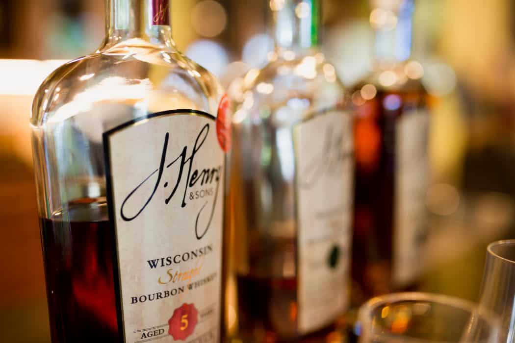 J. Henry & Sons variety of bourbons in the bottle at their tasting room. 