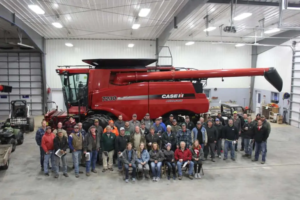 Fifty-eight volunteers gathered to help finish harvest for the Palmer family and celebrate Mike Palmer's life.