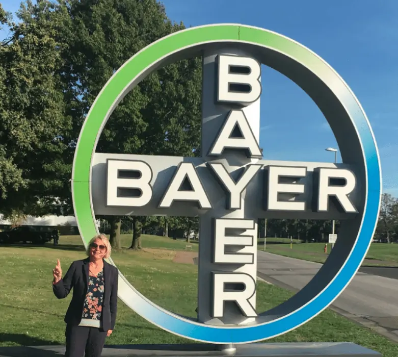 Shannon Hauf outside of Bayer