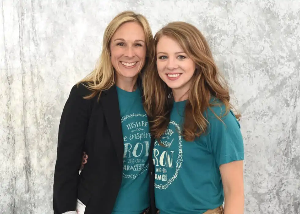Marji Guyer-Alaniz and Lexi Marek-Beeler at a FarmHer event together