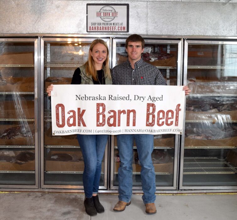 Oak Barn Beef Owners at their new location
